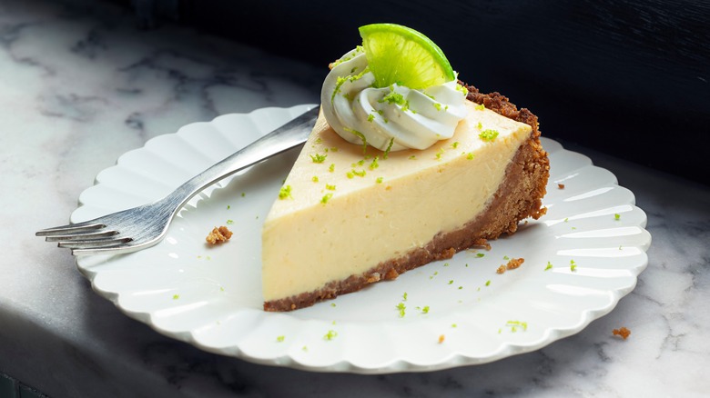 Key lime pie slice