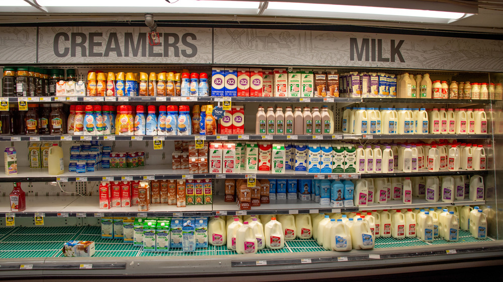 Supermarket dairy section
