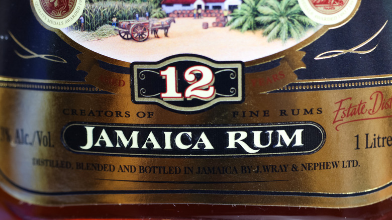 Jamaican rum label 