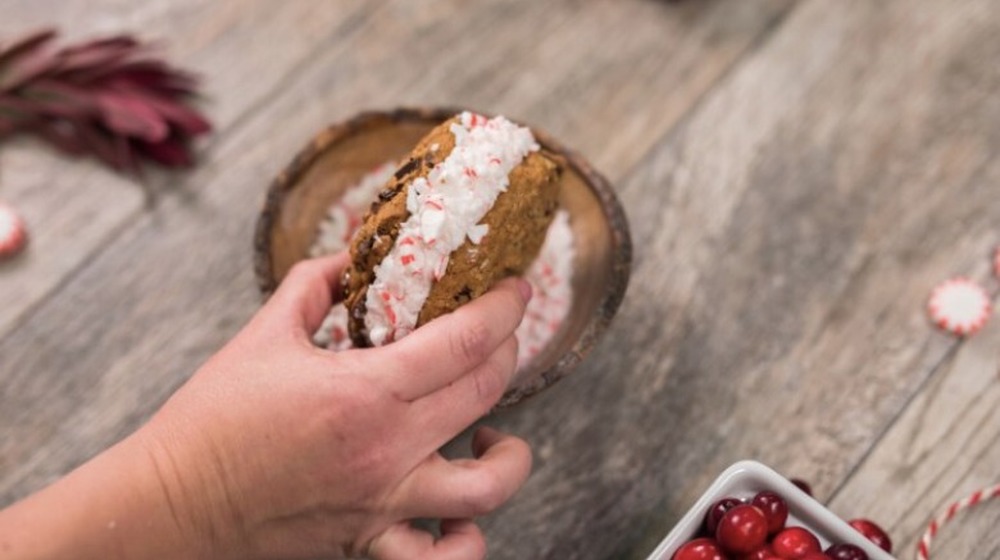 An ice cream sandwich made with the help of products from Chick-fil-A