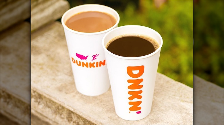 Dunkin' coffee cups