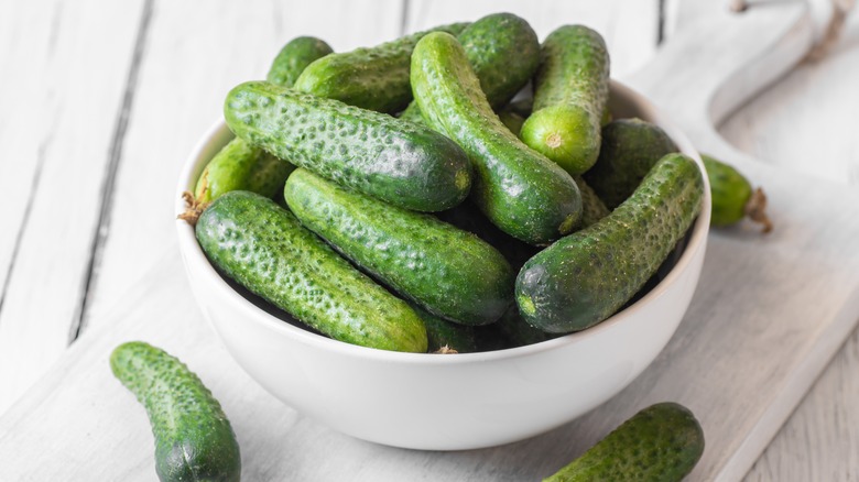 Bowl of cornichon