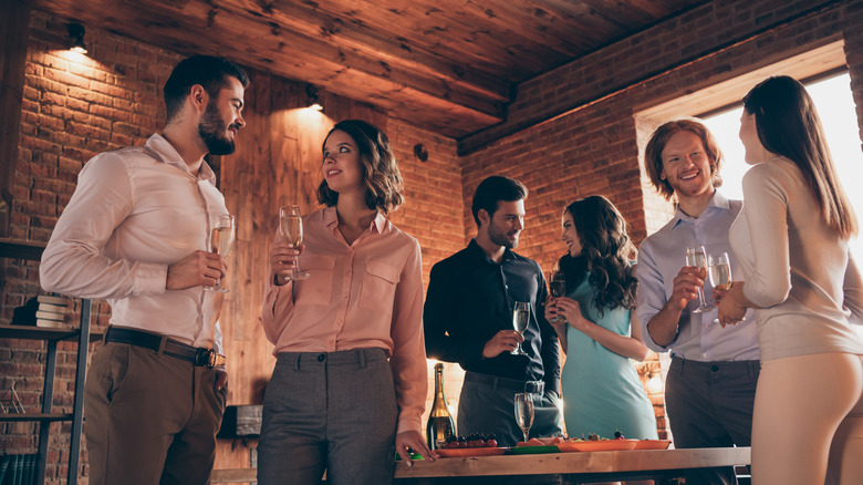 People standing at a cocktail party