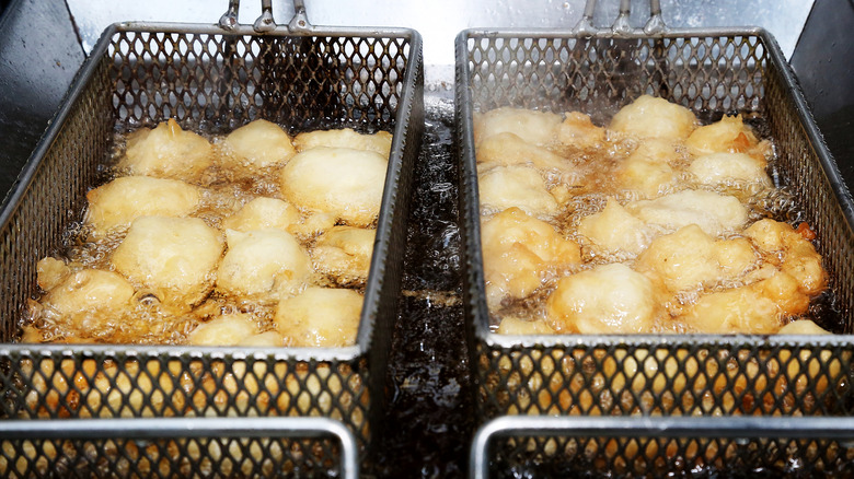 oysters deep frying in grease