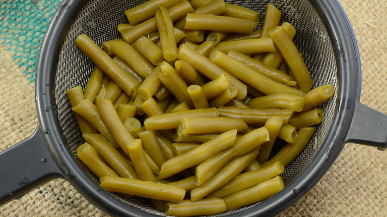 Rinsed canned green beans