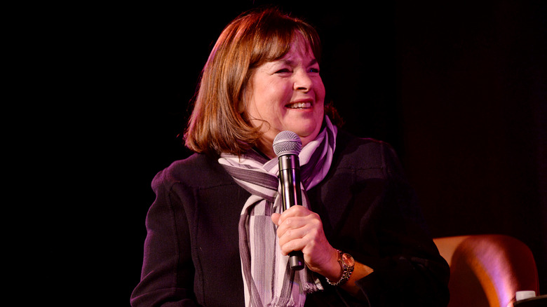 Ina Garten talking into a microphone