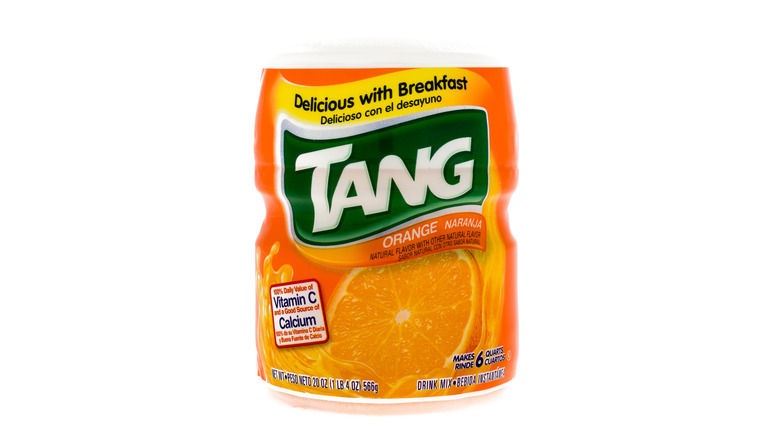 Orange Tang powder container