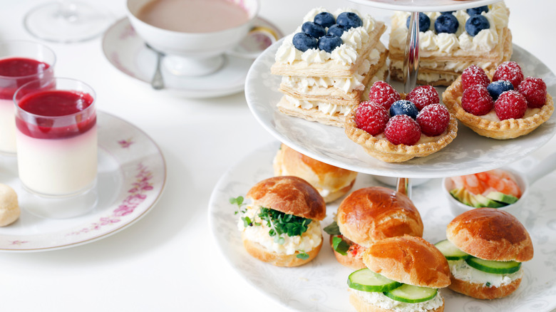 afternoon tea sandwiches desserts