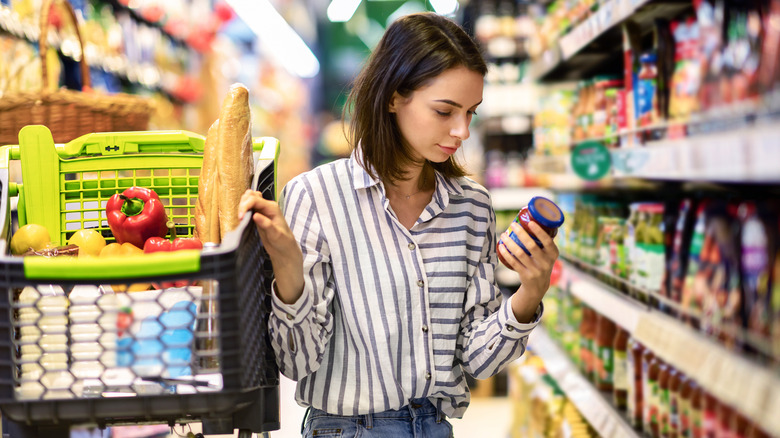 Shopper comparing items