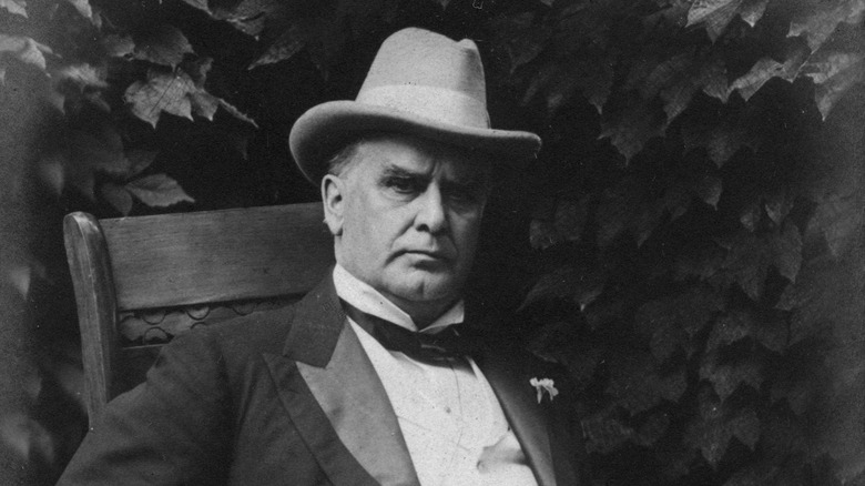 President William McKinley in hat