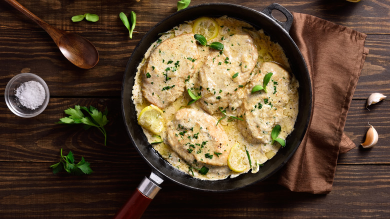 chicken dish in a skillet