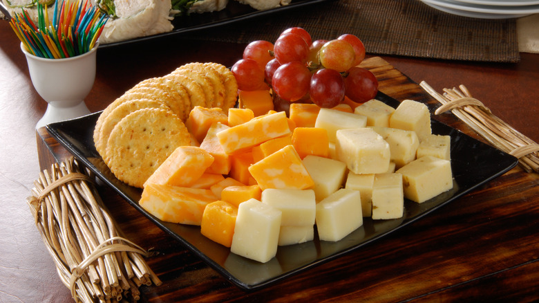 Cheese Crackers and Grapes