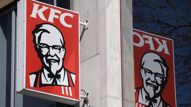 KFC sign with Colonel Sanders 