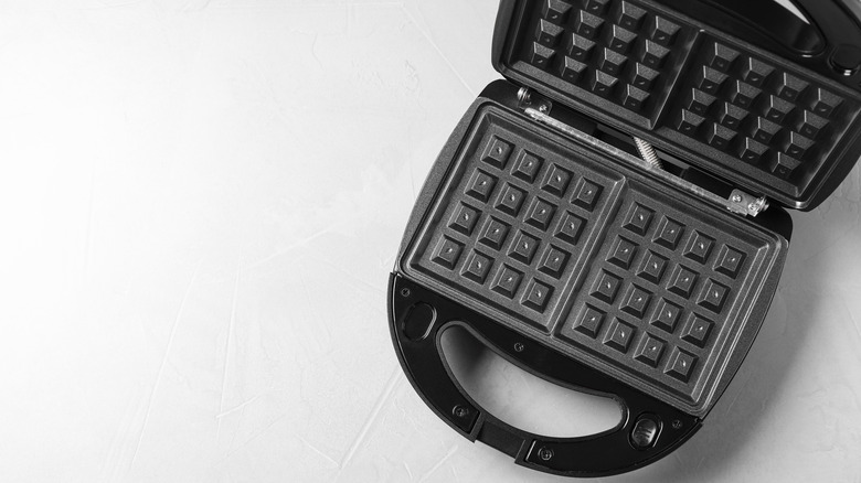 Empty waffle iron