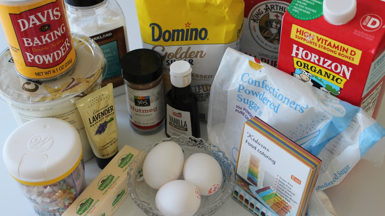 ingredients to make giant donut