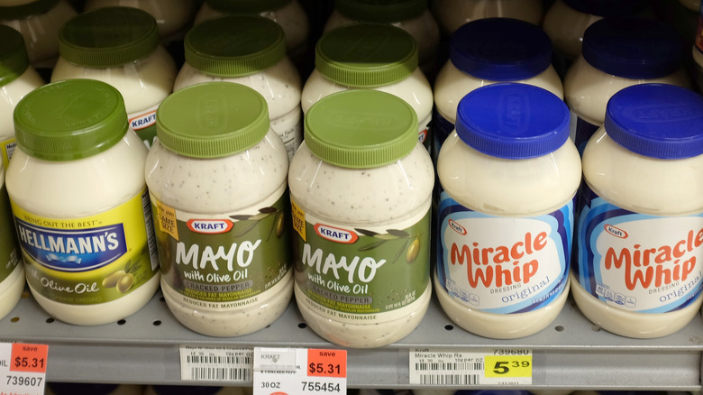 Jars of mayonnaise