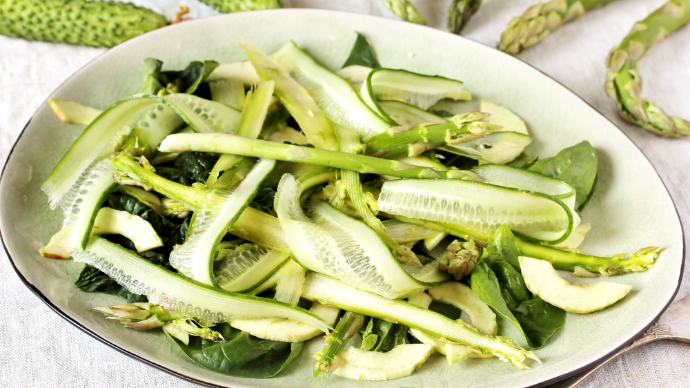 shaved asparagus salad