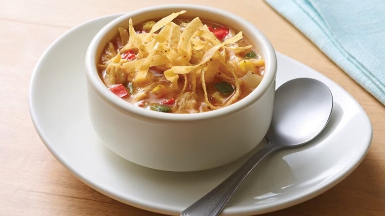 bowl of Applebee's chicken tortilla soup