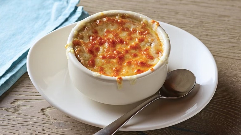 bowl of Applebee's French onion soup