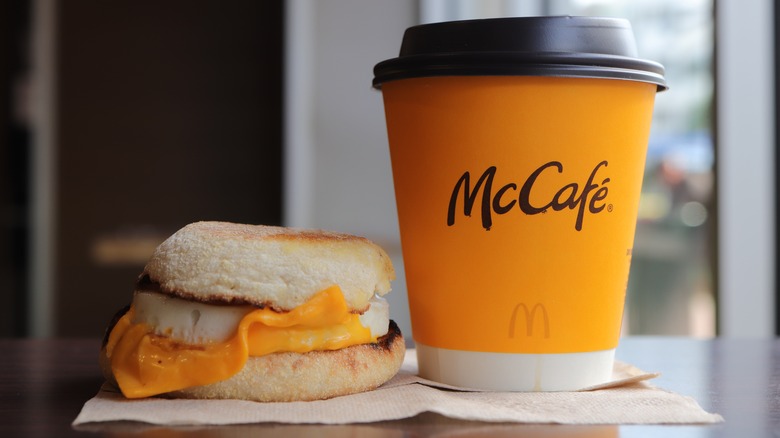 McDonald's McMuffin and McCafe coffee