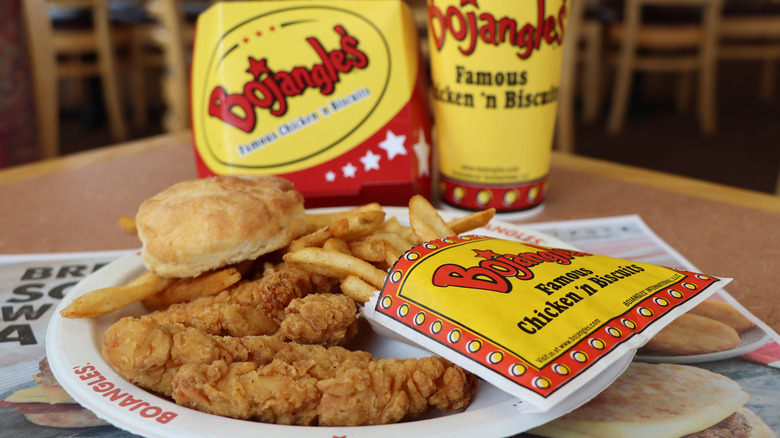 Bojangles' food on table