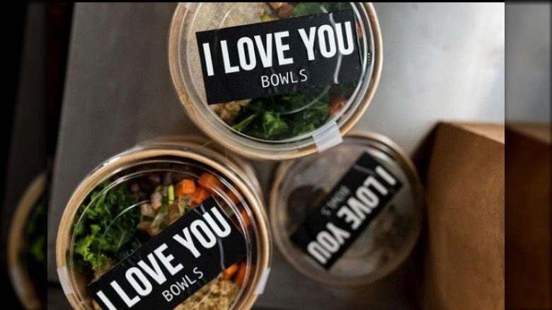 Packaged meals from the I Love You food truck