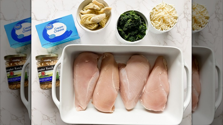 ingredients for stuffed chicken breast