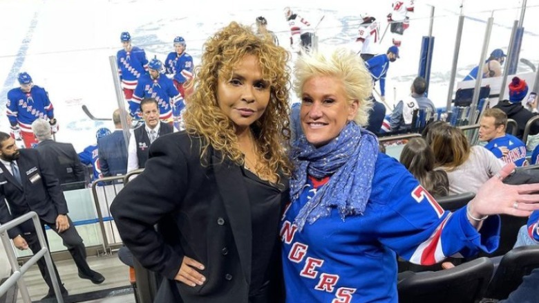 Anne Burrell at Rangers game