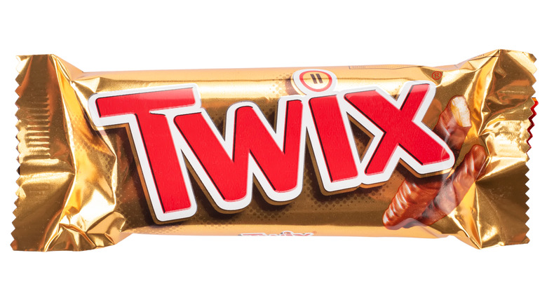 Twix candy bar close up