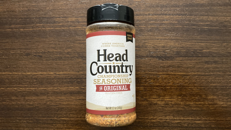 A container of Head Country seasoning