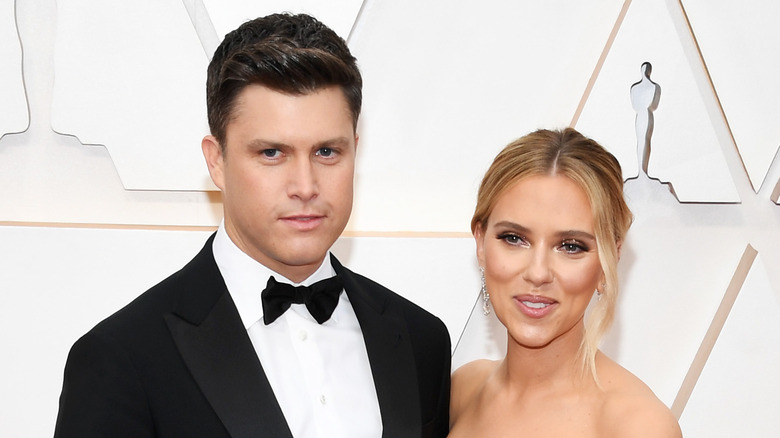 Colin Jost and Scarlet Johansson