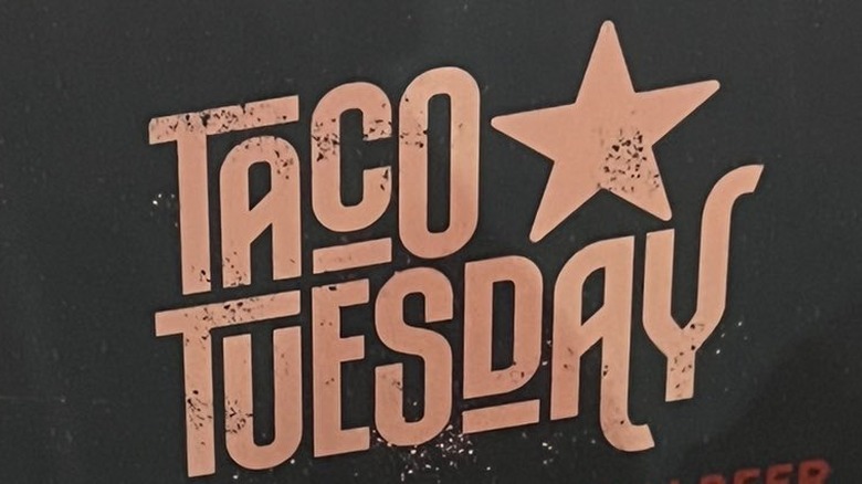 Taco Tuesday sign