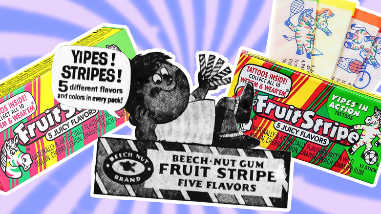 combo photo of fruit stripe ads