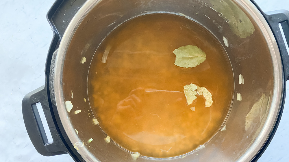 broth in Instant Pot