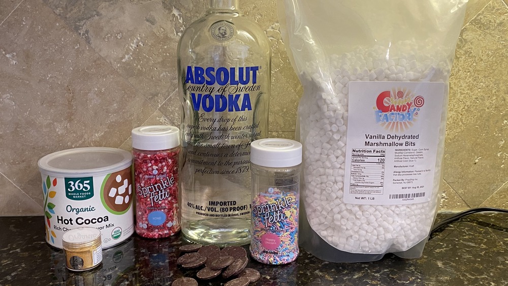 ingredients for hot chocolate bombs