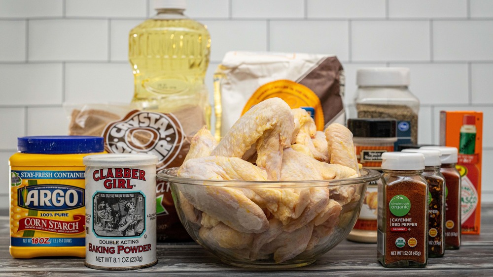 ingredients for hot wings on counter 