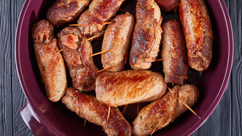 braciole held together with toothpicks