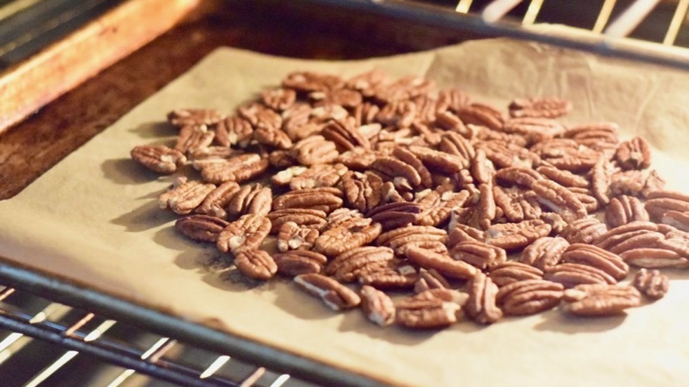 toasted pecans in oven for hummingbird cake recipe