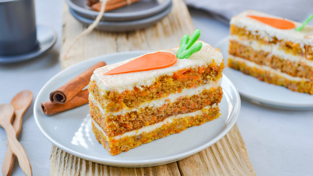 Slice of carrot cake