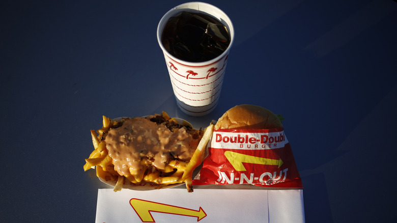 In-n-out burger with animal style fries