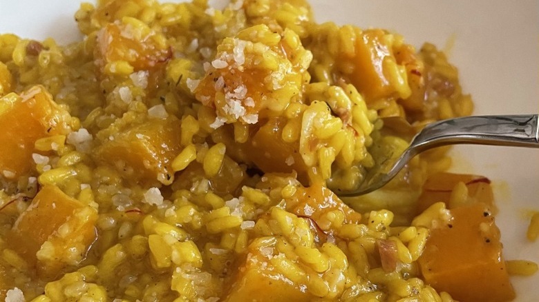 Saffron risotto with butternut squash