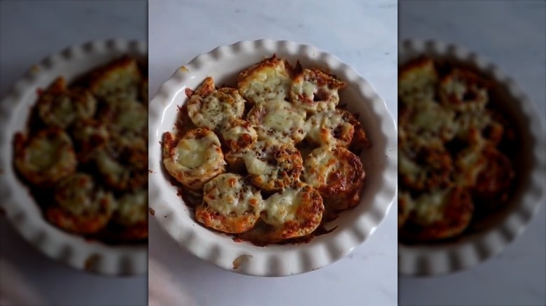 pizza pinwheels with  meltedcheese