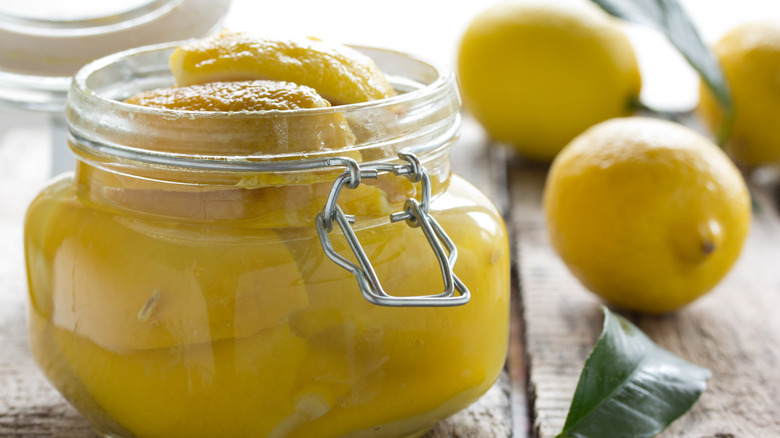 Preserved lemons in jar