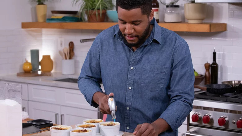 Bryan Ford making creme brulee