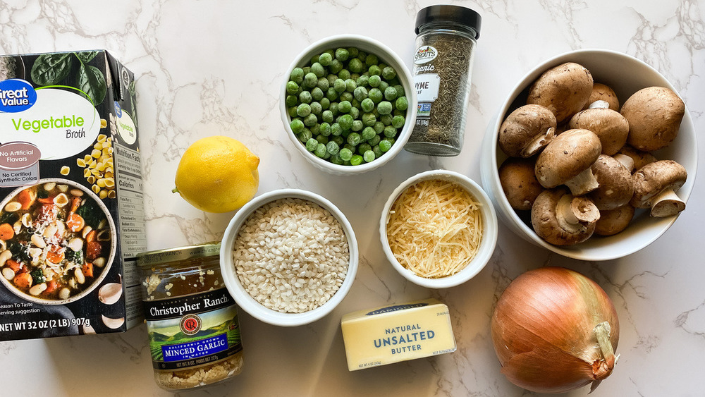 ingredients for risotto in the Instant Pot