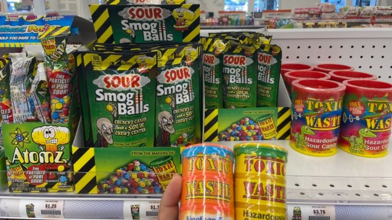 toxic waste and smog balls candy