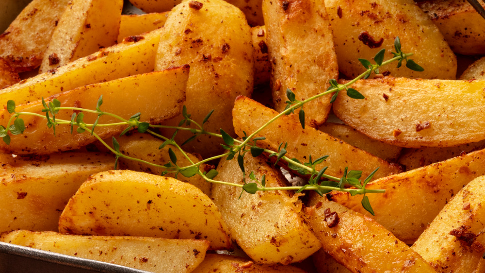 Pile of seasoned fries