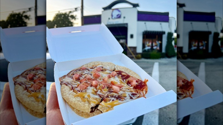 Taco Bell Mexican Pizza in box