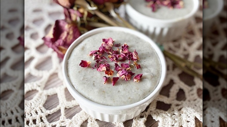 Irish moss pudding in ramekin