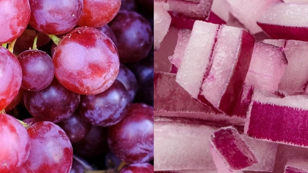 red grapes, diced red onions 